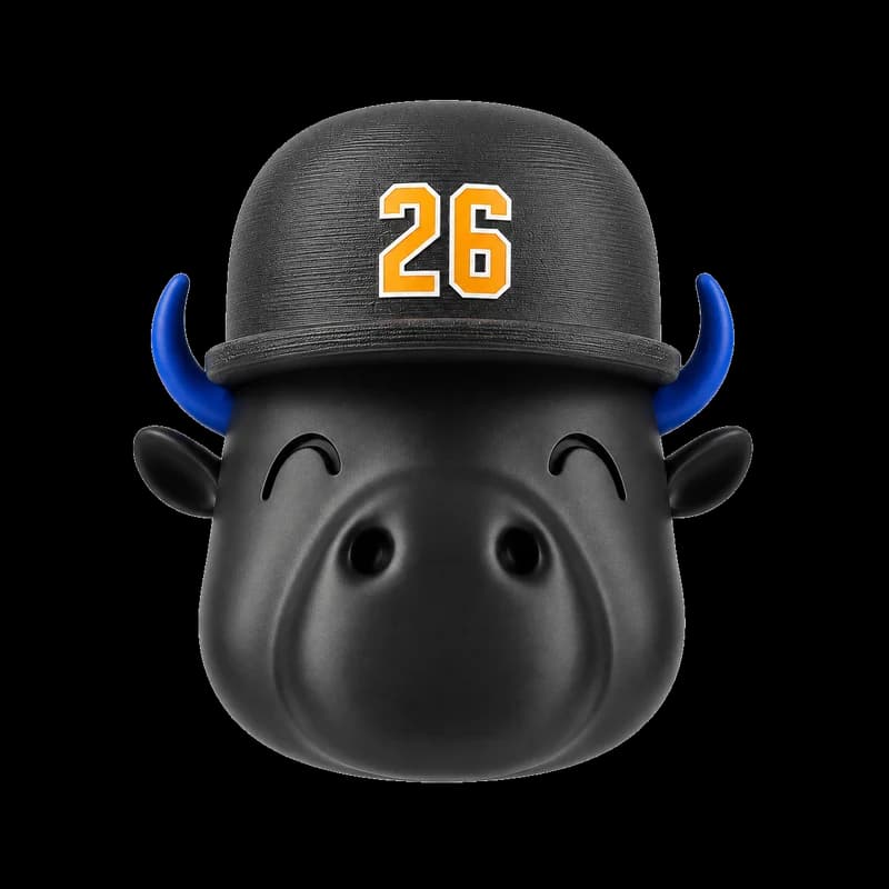 A Happi Buffalo wearing a fitted cap
